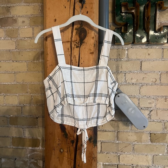 A New Day Windowpane SET with Top & Smocked Waist Mid-Rise A-Line Skirt - Picture 7 of 7